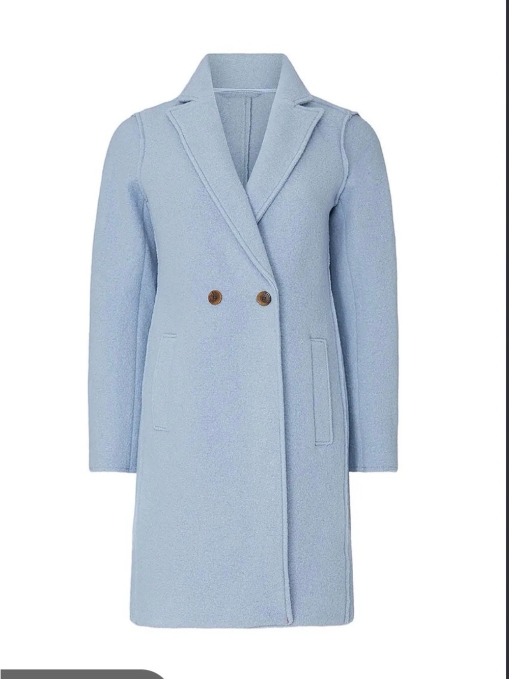 J.Crew Daphne Topcoat In Italian Boiled Wool Powder Blue Women's Coat Size 00P